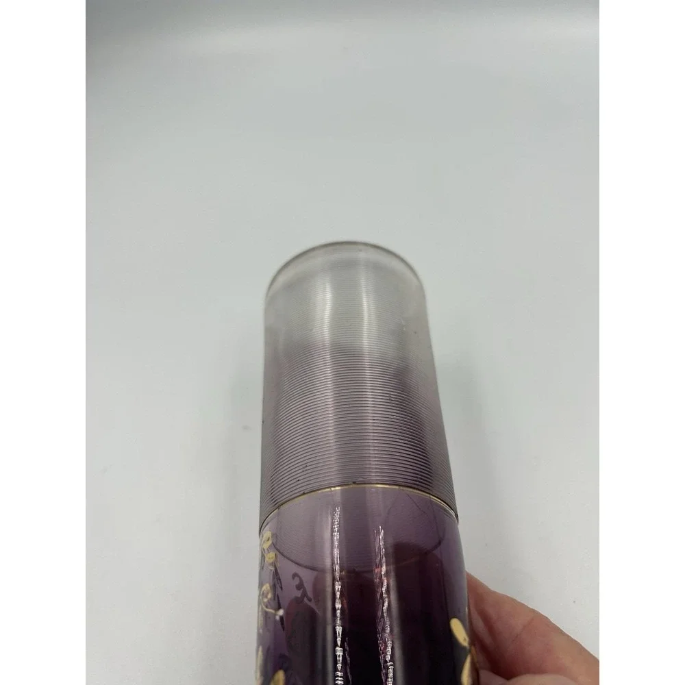 Bohemian Art Glass Cylinder Vase. Moser Or Harrach Circa 1890 1910 Czech Glass